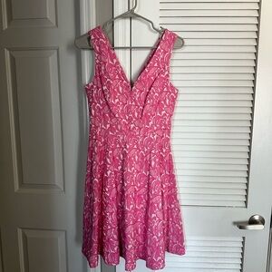 Pink Lace Floral Dress